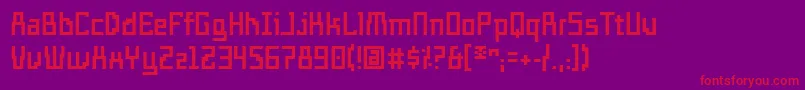 Шрифт TemploGrueso – красные шрифты на фиолетовом фоне