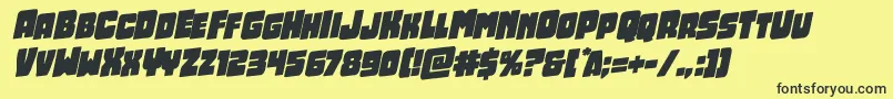 Opusmundirotal Font – Black Fonts on Yellow Background