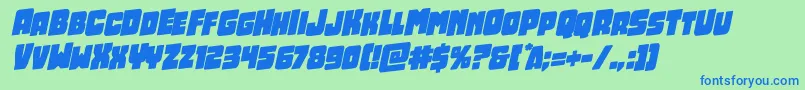 Opusmundirotal Font – Blue Fonts on Green Background