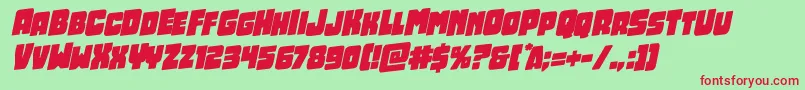 Opusmundirotal Font – Red Fonts on Green Background