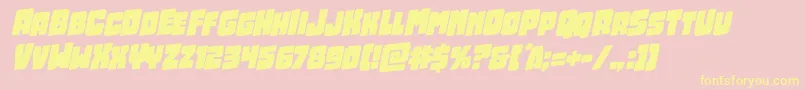 Opusmundirotal Font – Yellow Fonts on Pink Background