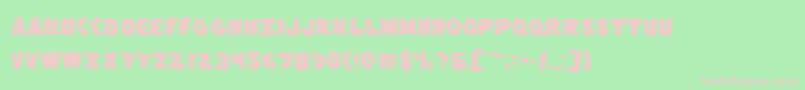 フォントFlyingleatherv2straight – 緑の背景にピンクのフォント