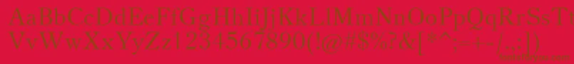 Police TheanoOldStyleRegular – polices brunes sur fond rouge