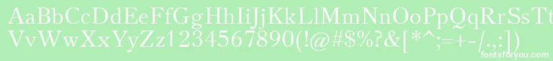 TheanoOldStyleRegular Font – White Fonts on Green Background
