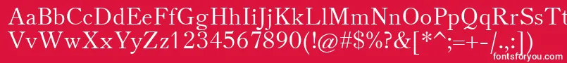 TheanoOldStyleRegular Font – White Fonts on Red Background