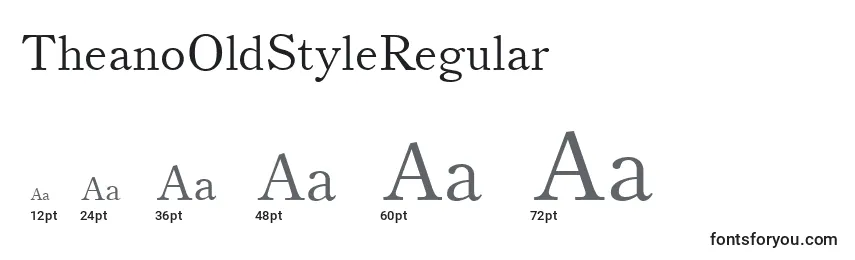 TheanoOldStyleRegular Font Sizes