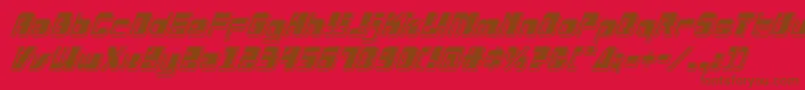 Drosselmeyerpunchital Font – Brown Fonts on Red Background
