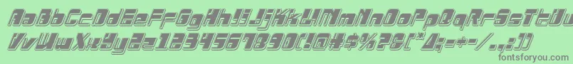 Drosselmeyerpunchital Font – Gray Fonts on Green Background