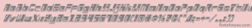 Drosselmeyerpunchital Font – Gray Fonts on Pink Background