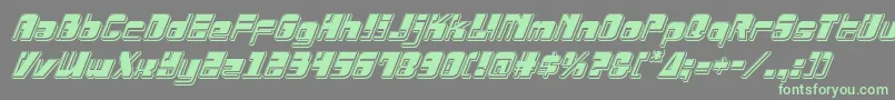 Drosselmeyerpunchital Font – Green Fonts on Gray Background