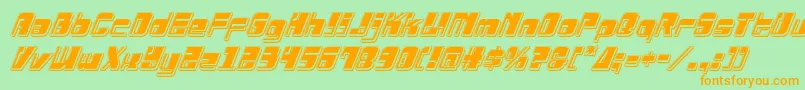 Drosselmeyerpunchital Font – Orange Fonts on Green Background