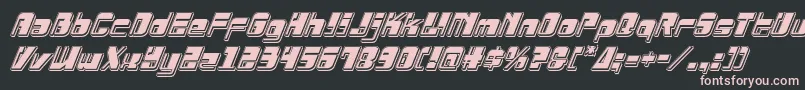 Drosselmeyerpunchital Font – Pink Fonts on Black Background