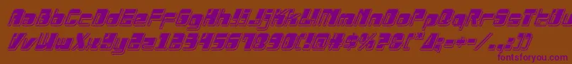 Drosselmeyerpunchital Font – Purple Fonts on Brown Background