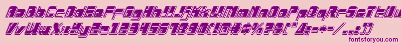 Drosselmeyerpunchital Font – Purple Fonts on Pink Background