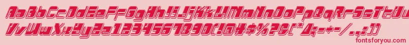 Drosselmeyerpunchital Font – Red Fonts on Pink Background