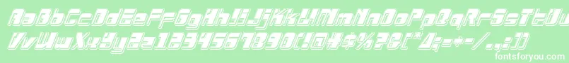 Drosselmeyerpunchital Font – White Fonts on Green Background