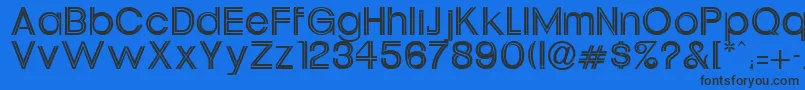 UrsulineRegular Font – Black Fonts on Blue Background