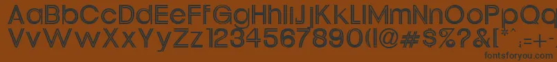 UrsulineRegular Font – Black Fonts on Brown Background