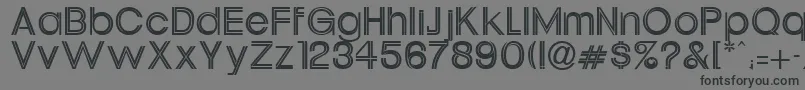 UrsulineRegular Font – Black Fonts on Gray Background