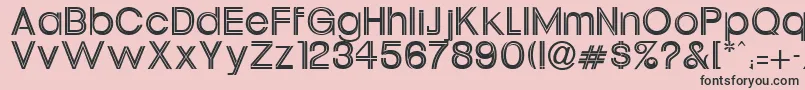 UrsulineRegular Font – Black Fonts on Pink Background