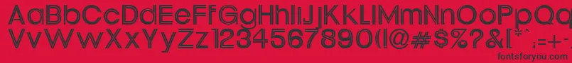 UrsulineRegular Font – Black Fonts on Red Background