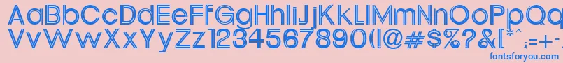 UrsulineRegular Font – Blue Fonts on Pink Background