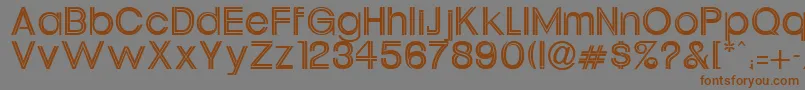 UrsulineRegular Font – Brown Fonts on Gray Background