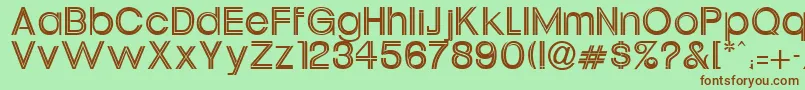UrsulineRegular Font – Brown Fonts on Green Background
