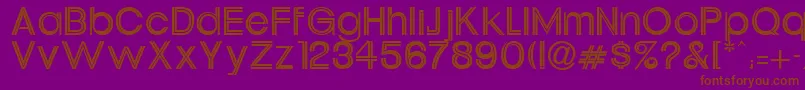 UrsulineRegular Font – Brown Fonts on Purple Background