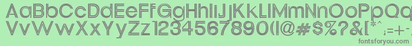 UrsulineRegular Font – Gray Fonts on Green Background