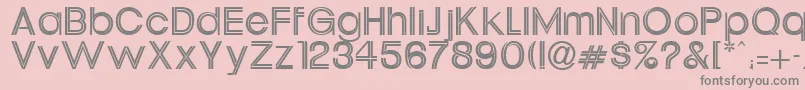 UrsulineRegular Font – Gray Fonts on Pink Background