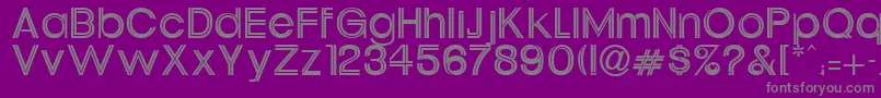 UrsulineRegular Font – Gray Fonts on Purple Background