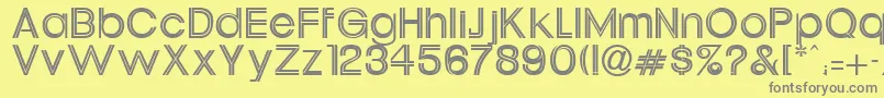 UrsulineRegular Font – Gray Fonts on Yellow Background
