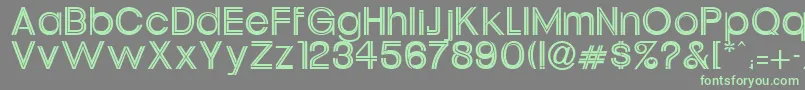 UrsulineRegular Font – Green Fonts on Gray Background