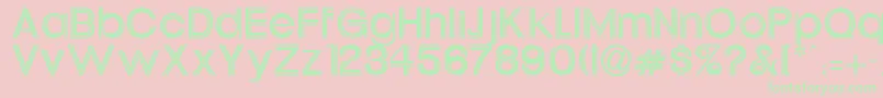 UrsulineRegular Font – Green Fonts on Pink Background