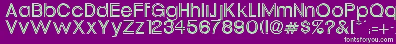UrsulineRegular Font – Green Fonts on Purple Background