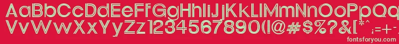 UrsulineRegular Font – Green Fonts on Red Background