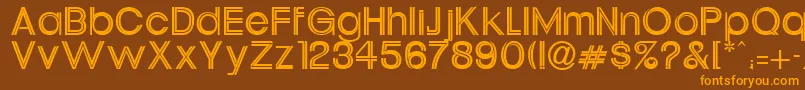 UrsulineRegular Font – Orange Fonts on Brown Background
