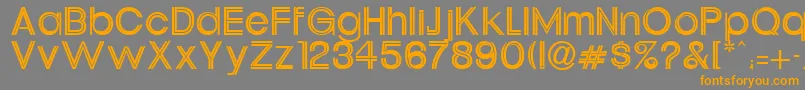 UrsulineRegular Font – Orange Fonts on Gray Background