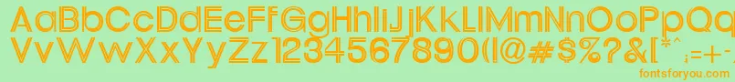 UrsulineRegular Font – Orange Fonts on Green Background