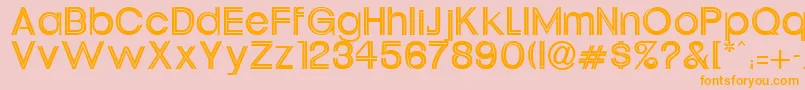 UrsulineRegular Font – Orange Fonts on Pink Background