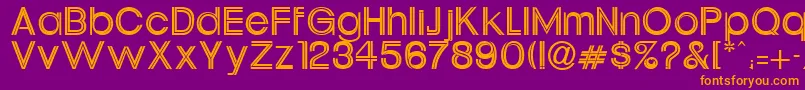 UrsulineRegular Font – Orange Fonts on Purple Background