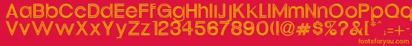 UrsulineRegular Font – Orange Fonts on Red Background