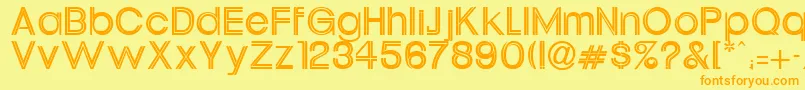 UrsulineRegular Font – Orange Fonts on Yellow Background