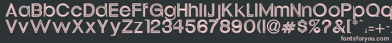 UrsulineRegular Font – Pink Fonts on Black Background