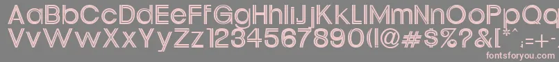 UrsulineRegular Font – Pink Fonts on Gray Background