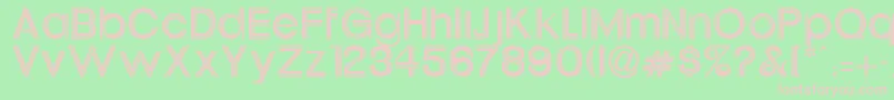 UrsulineRegular Font – Pink Fonts on Green Background