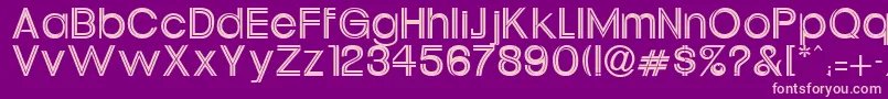 UrsulineRegular Font – Pink Fonts on Purple Background