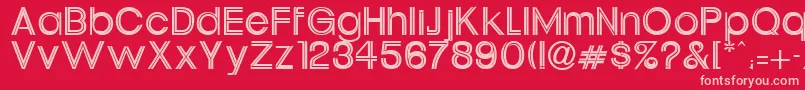 UrsulineRegular Font – Pink Fonts on Red Background