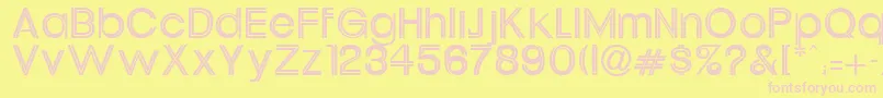 UrsulineRegular Font – Pink Fonts on Yellow Background